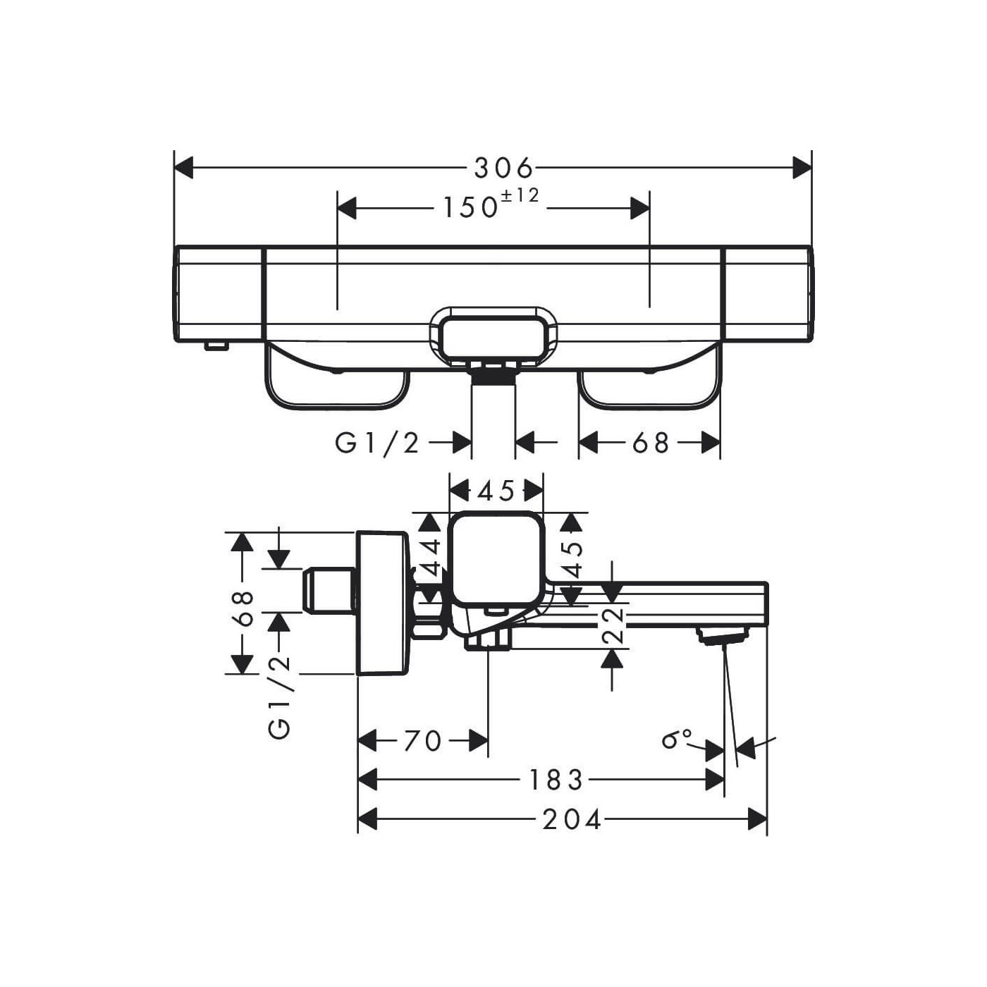 Bateria Wannowa Termostatyczna Ecostat E 15774000 Hansgrohe