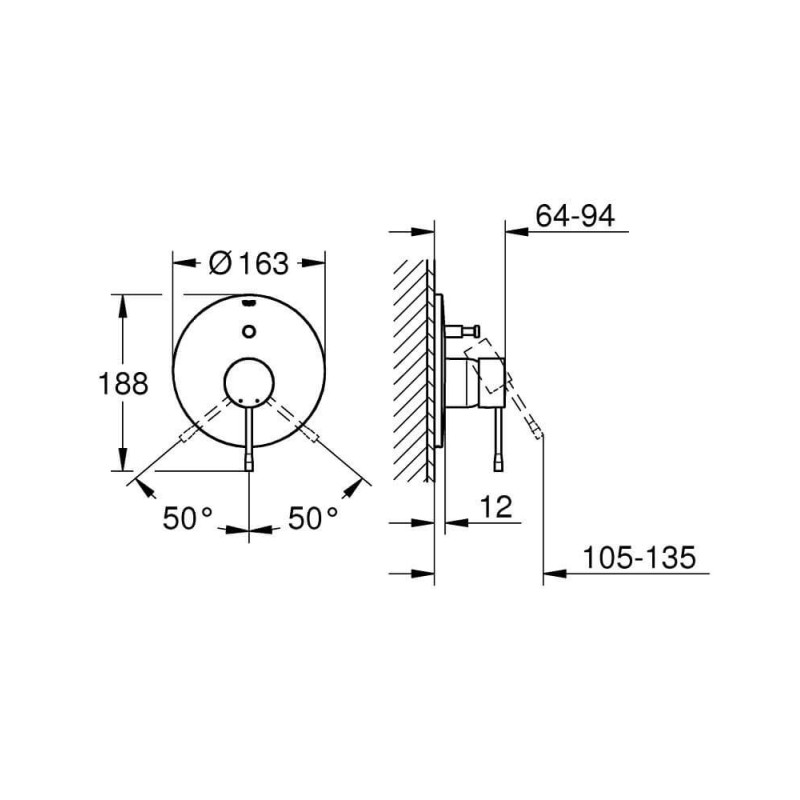 Jednouchwytowa Bateria Wannowa Essence Warm Sunset 19285DA1 Grohe