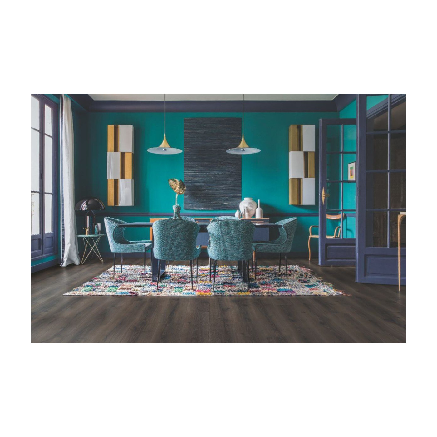 Panel Podłogowy Majestic Dąb Pustynny Szczotkowany Ciemnobrązowy 205x24 MJ3553 Quick-Step
