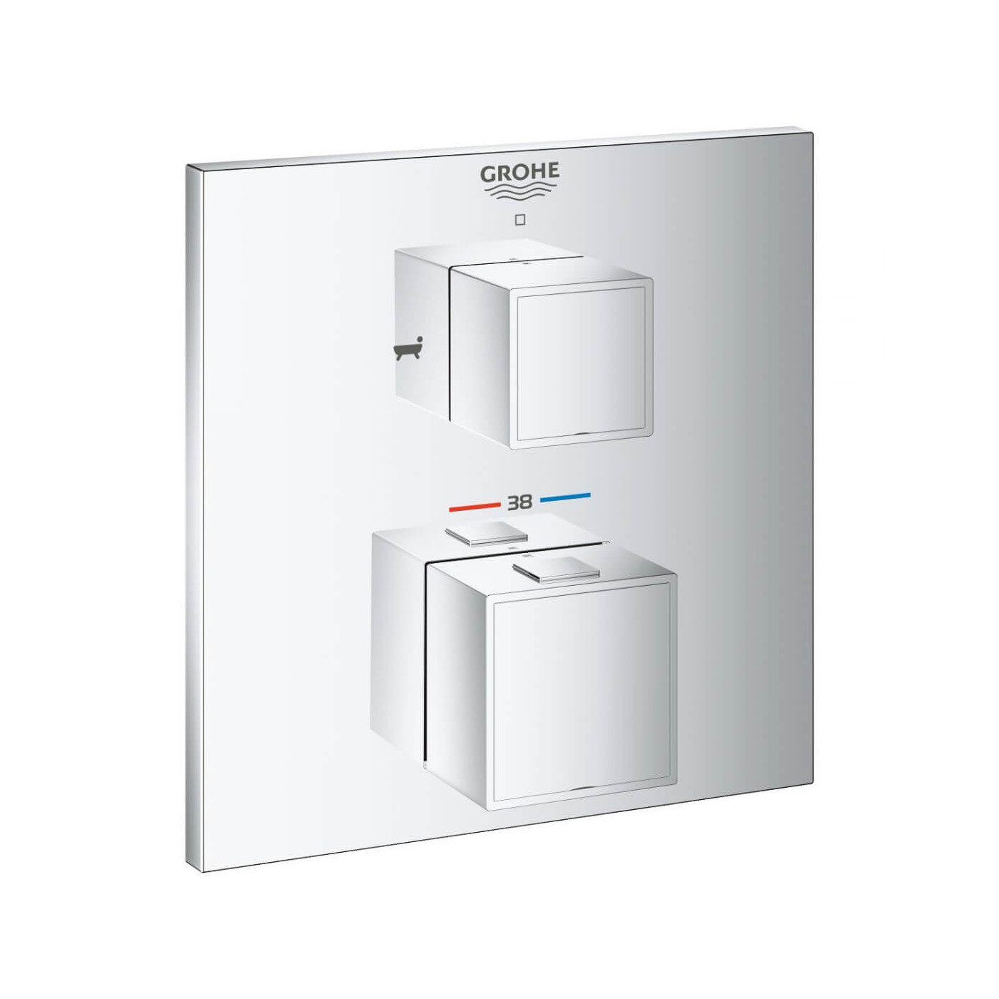 Termostatyczna Bateria Wannowa Do Obsługi Dwóch Wyjść Wody Grohtherm Cube 24155000 Grohe