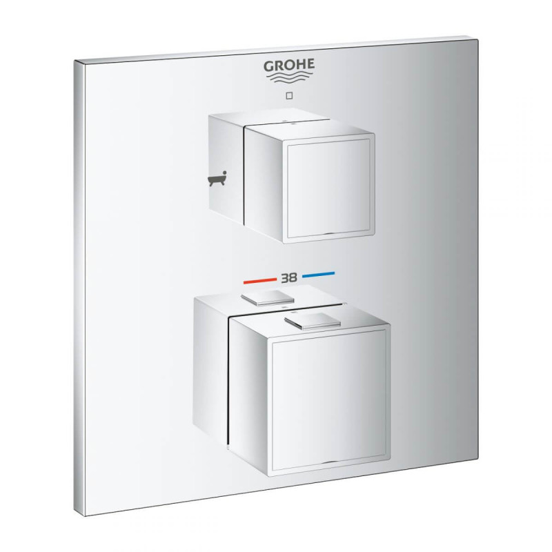 Termostatyczna Bateria Wannowa Do Obsługi Dwóch Wyjść Wody Grohtherm Cube 24155000 Grohe
