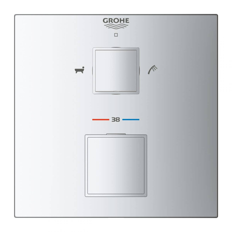Termostatyczna Bateria Wannowa Do Obsługi Dwóch Wyjść Wody Grohtherm Cube 24155000 Grohe
