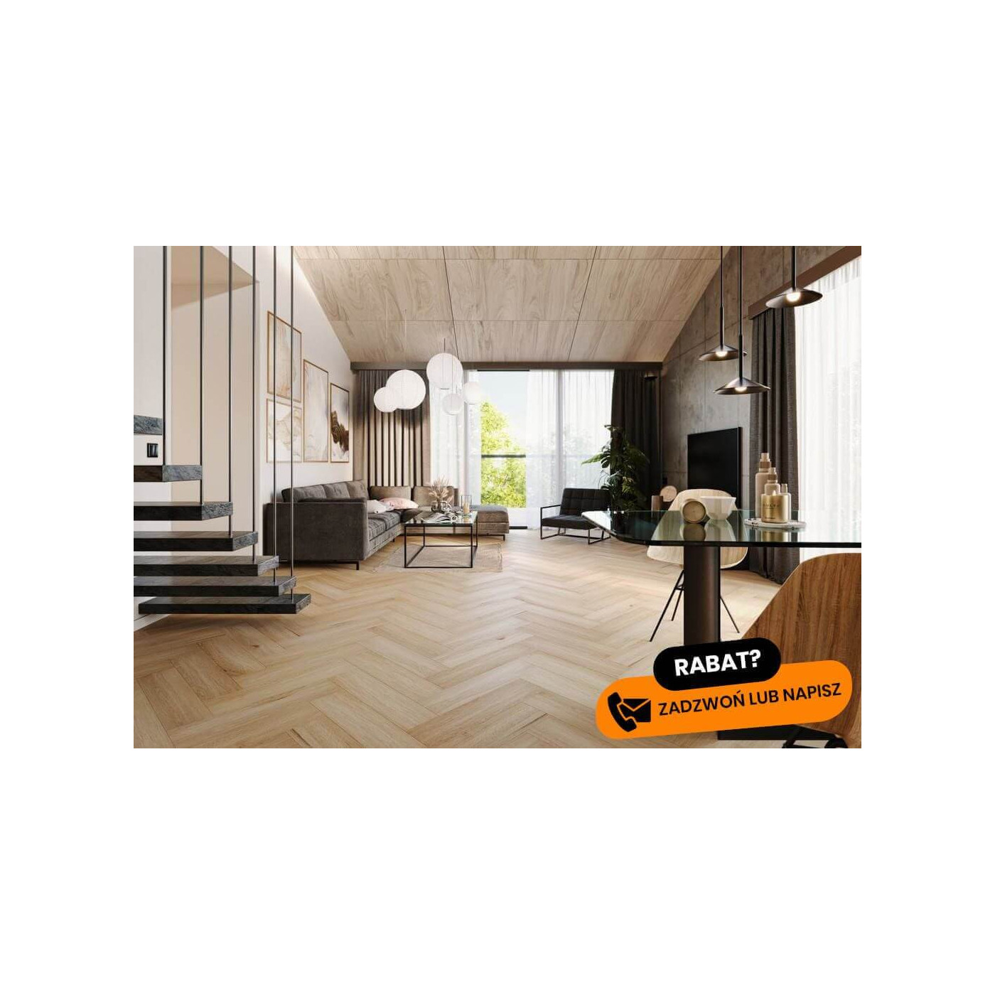Panel Winylowy Amaron Herringbone Dąb Yankee 59,2x14,8 CA153 Arbiton