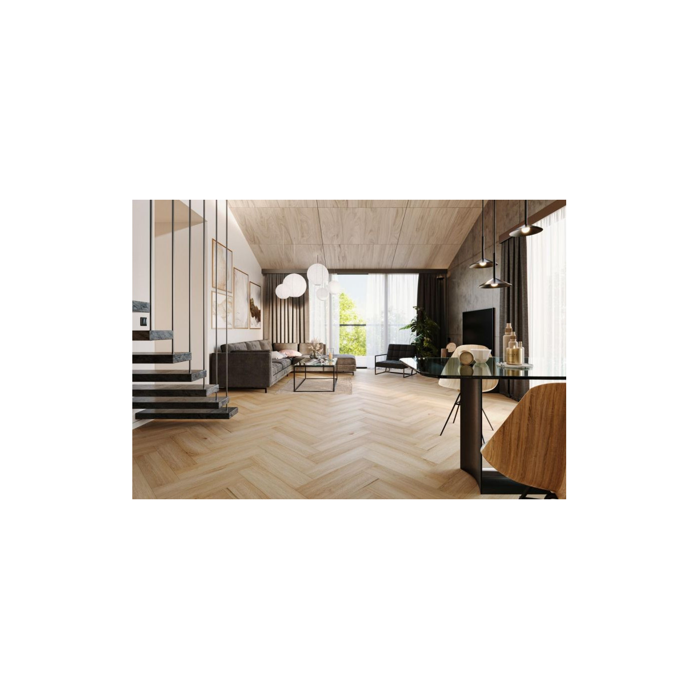 Panel Winylowy Amaron Herringbone Dąb Yankee 59,2x14,8 CA153 Arbiton