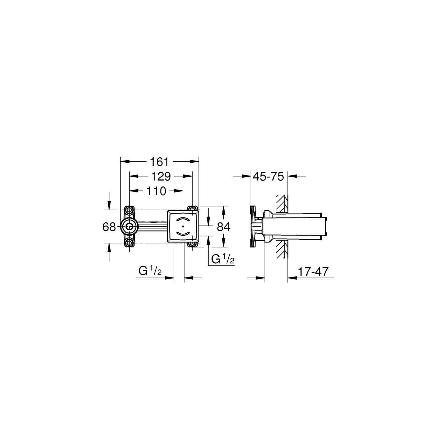 Element Podtynkowy Do Baterii Umywalkowej 23200002 Grohe