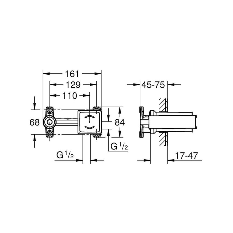 Element Podtynkowy Do Baterii Umywalkowej 23200002 Grohe