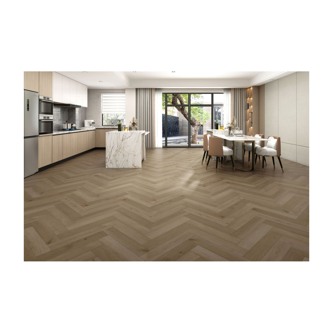 Panel Winylowy Ronda Cappucino Jodła 640x128 mm Ceramica Limone
