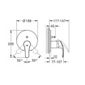Bateria do Obsługi Dwóch Wyjść Wody Eurosmart 24043002 Grohe
