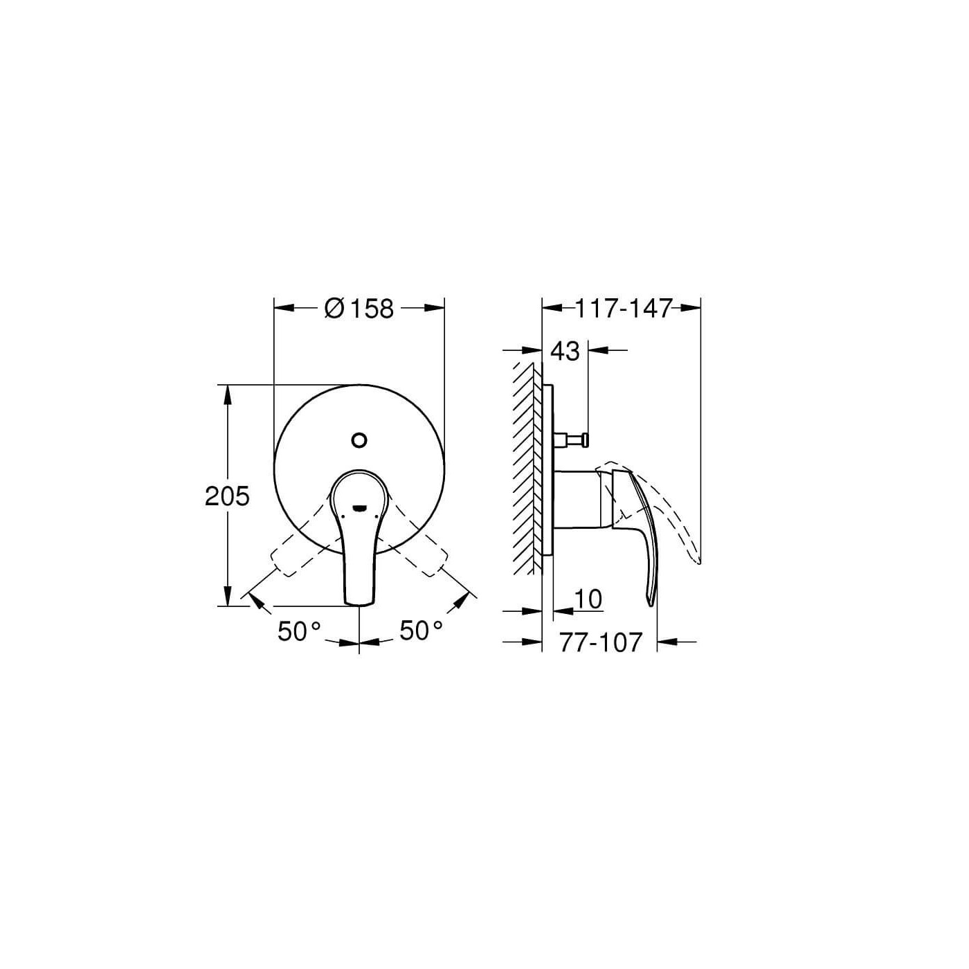 Bateria do Obsługi Dwóch Wyjść Wody Eurosmart 24043002 Grohe