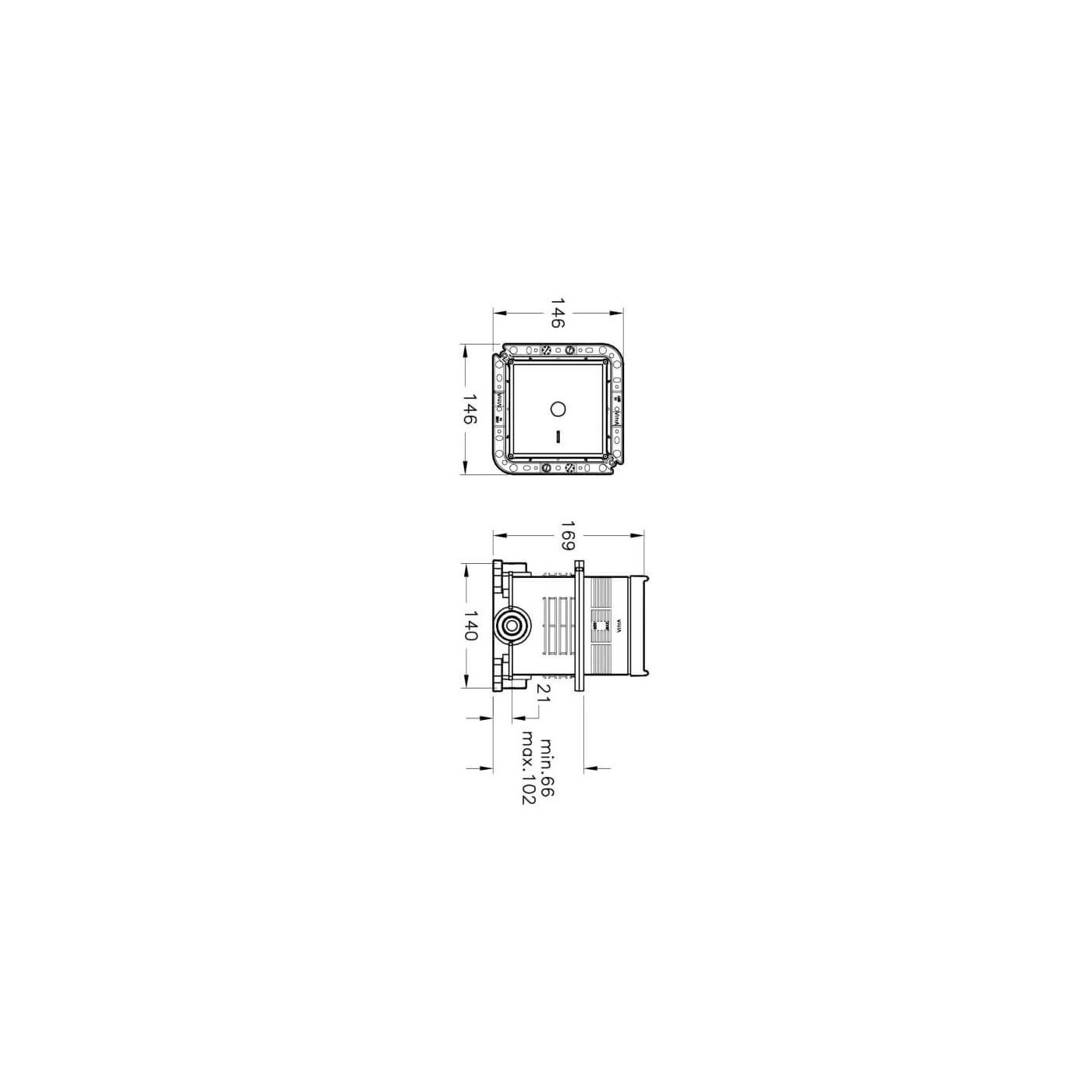Element Podtynkowy Do Baterii Termostatycznych V-Box A42263 Vitra