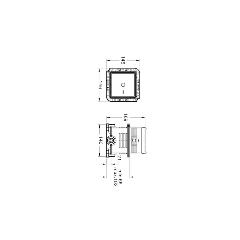 Element Podtynkowy Do Baterii Termostatycznych V-Box A42263 Vitra