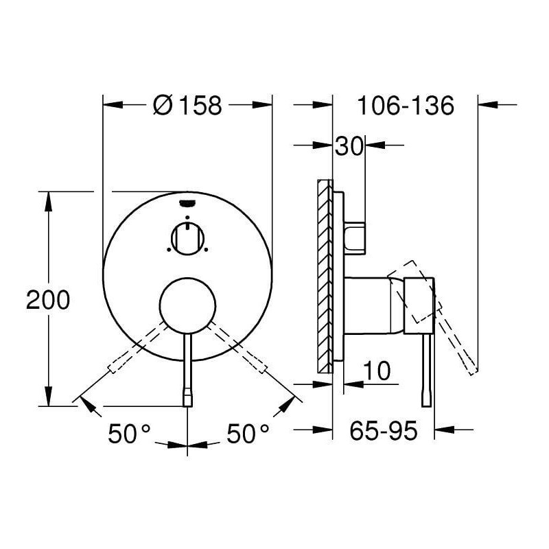 Jednouchwytowa Bateria Do Obsługi Trzech Wyjść Wody Essence Brushed Warm Sunset 24169DL1 Grohe