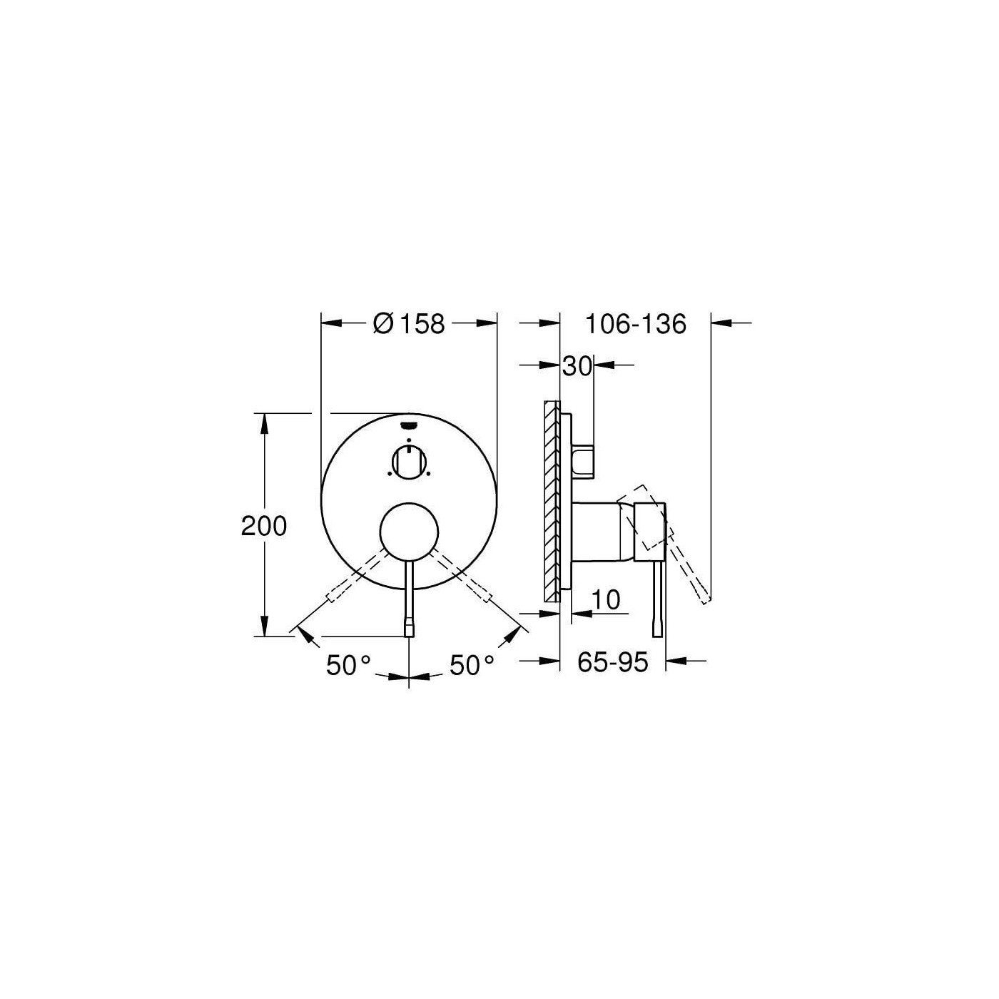 Jednouchwytowa Bateria Do Obsługi Trzech Wyjść Wody Essence Brushed Hard Graphite 24169AL1 Grohe