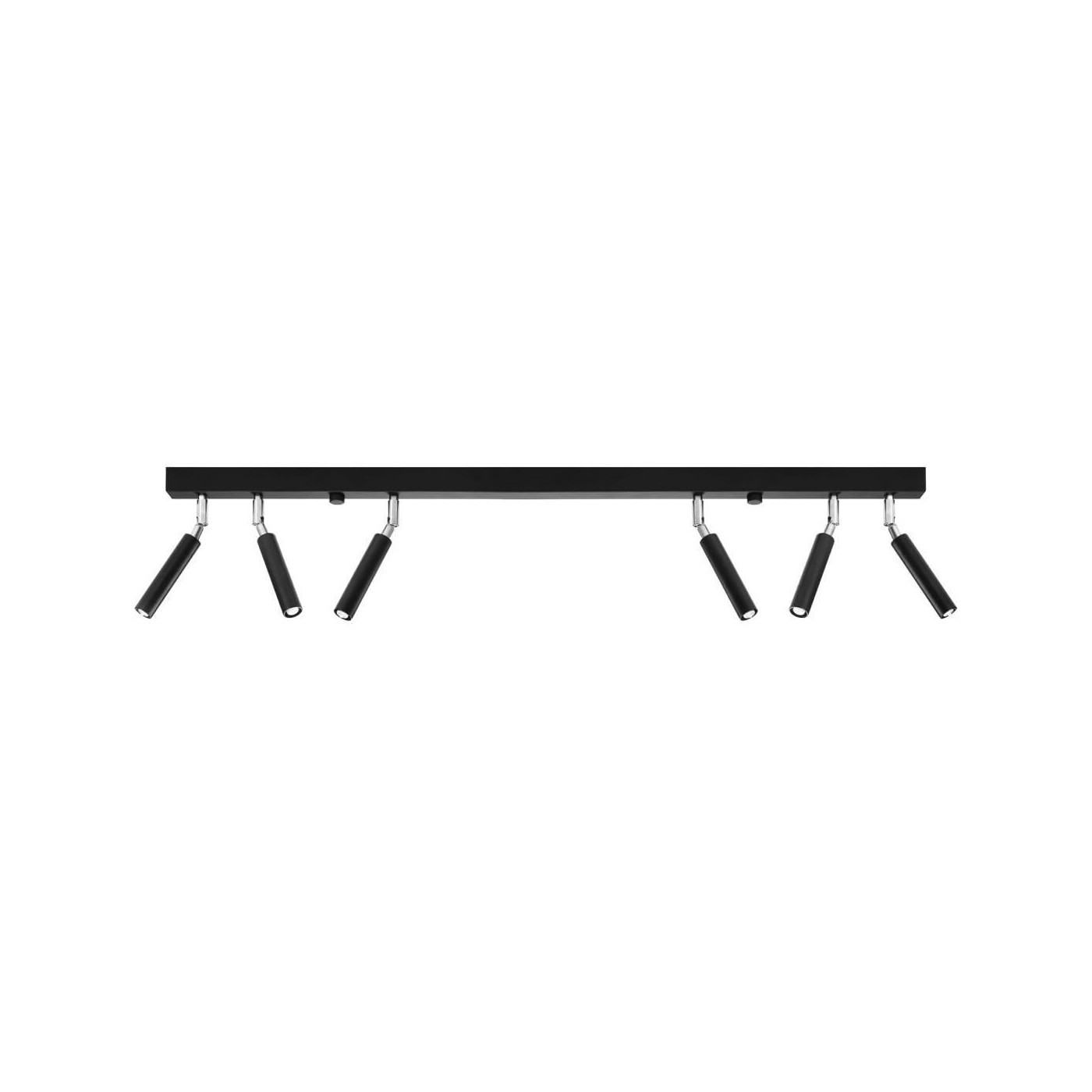Plafon Eyetech 6 Czarny SL.0901 Sollux