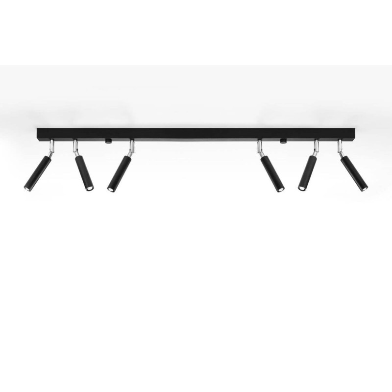 Plafon Eyetech 6 Czarny SL.0901 Sollux