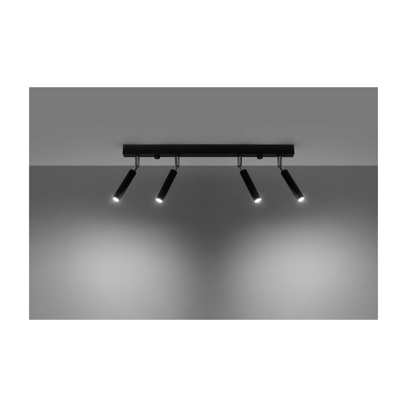 Plafon Eyetech 4 Czarny SL.0900 Sollux