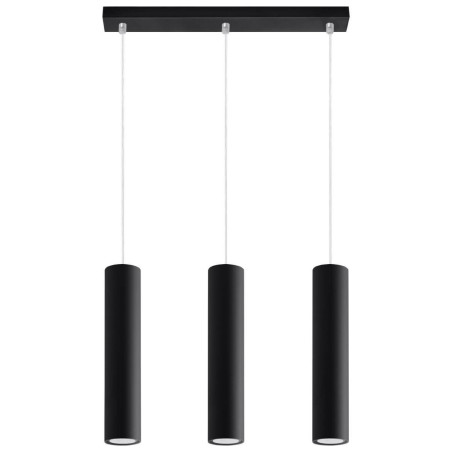 Lampa Wisząca Lagos 3 Czarny SL.0329 Sollux