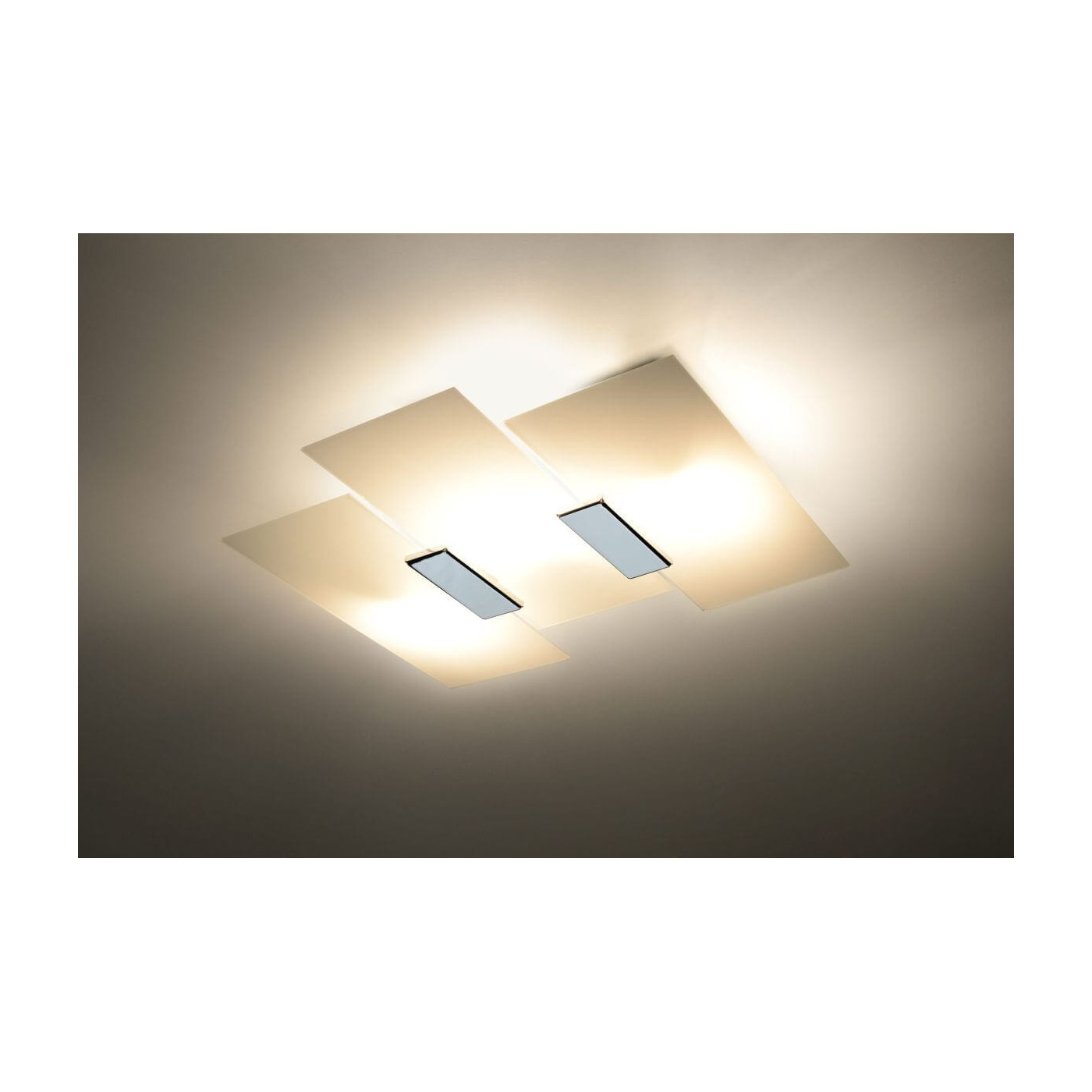 Plafon Fabiano Chrom/Biały SL.0198 Sollux