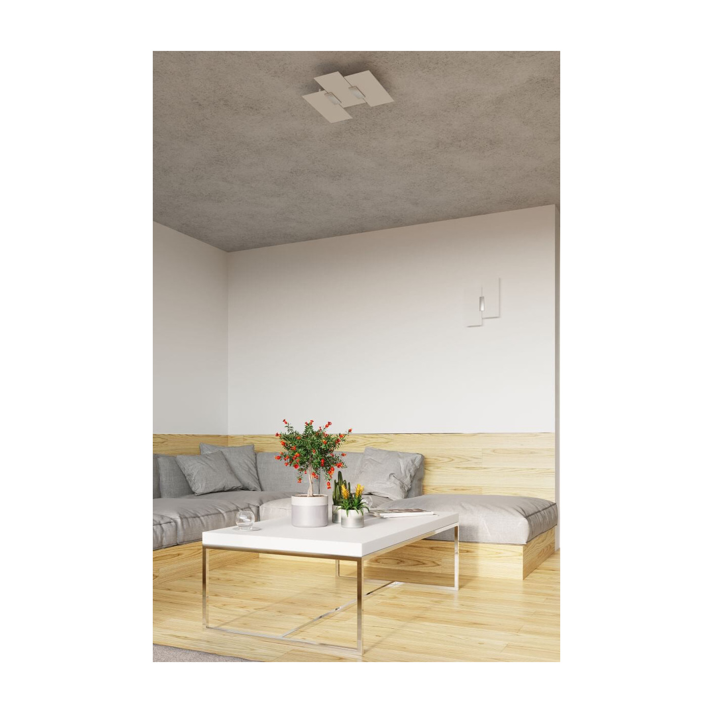 Plafon Fabiano Chrom/Biały SL.0198 Sollux