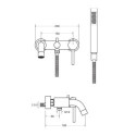 Bateria Wannowa Illusion Ścienna Złoto BW-IS-ZL Besco