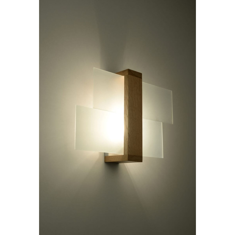 Kinkiet Feniks 1 Naturalne Drewno SL.0077 Sollux