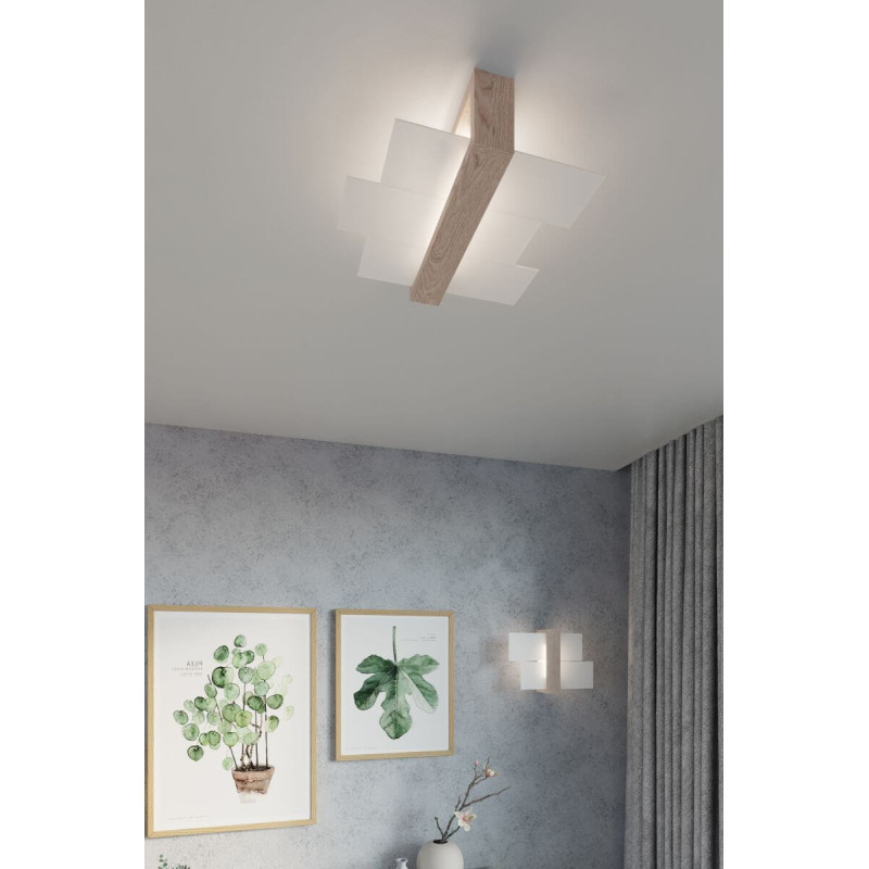 Kinkiet Feniks 1 Naturalne Drewno SL.0077 Sollux