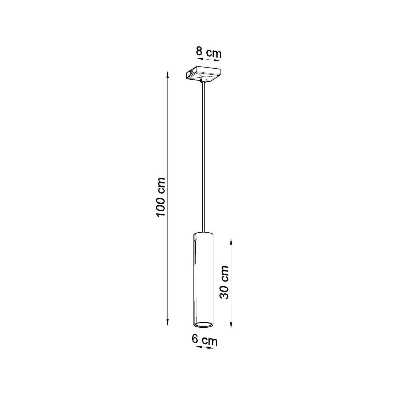 Lampa Wisząca Lagos 1 Czarny SL.0327 Sollux