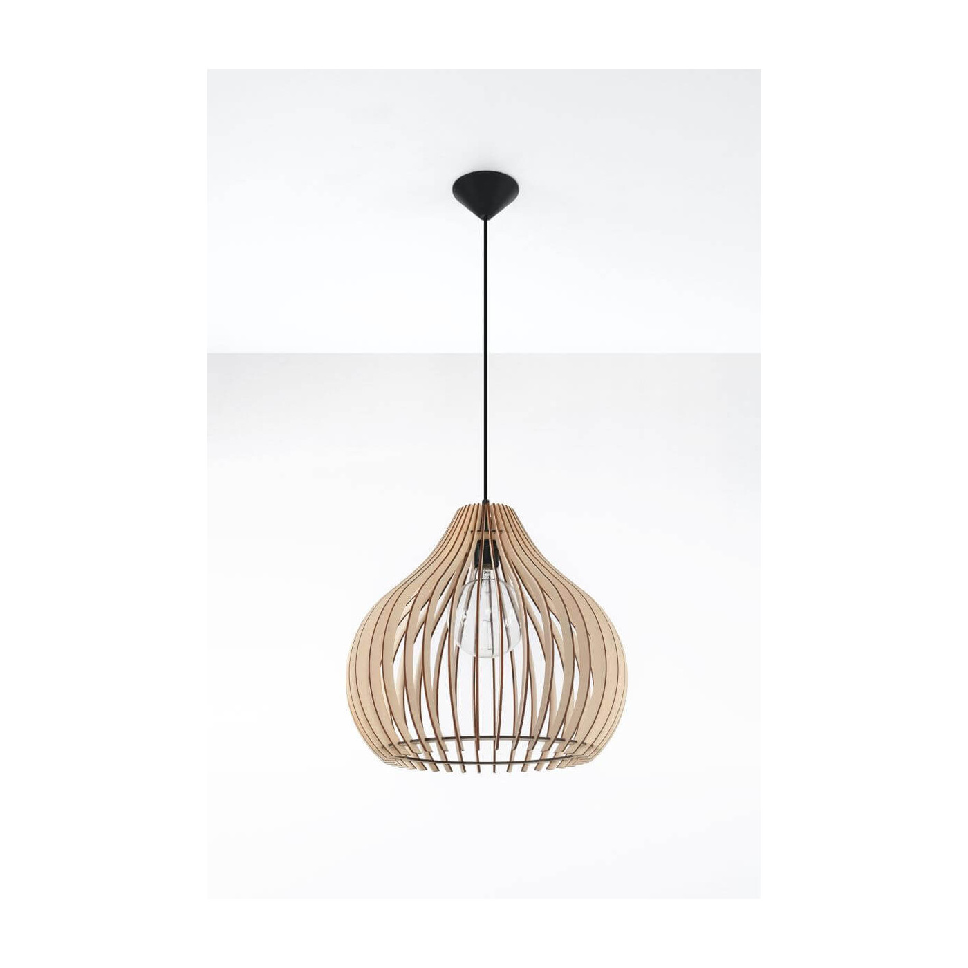 Lampa Wisząca Aprilla Naturalne Drewno SL.0639 Sollux