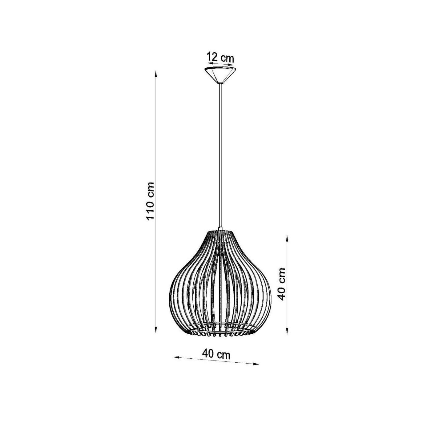 Lampa Wisząca Aprilla Naturalne Drewno SL.0639 Sollux