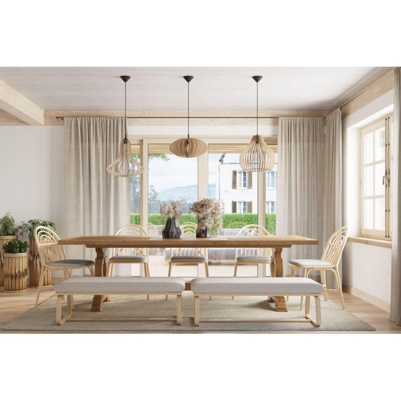Lampa Wisząca Aprilla Naturalne Drewno SL.0639 Sollux