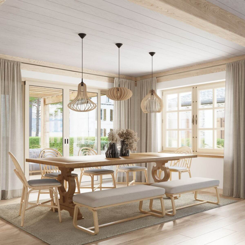 Lampa Wisząca Aprilla Naturalne Drewno SL.0639 Sollux