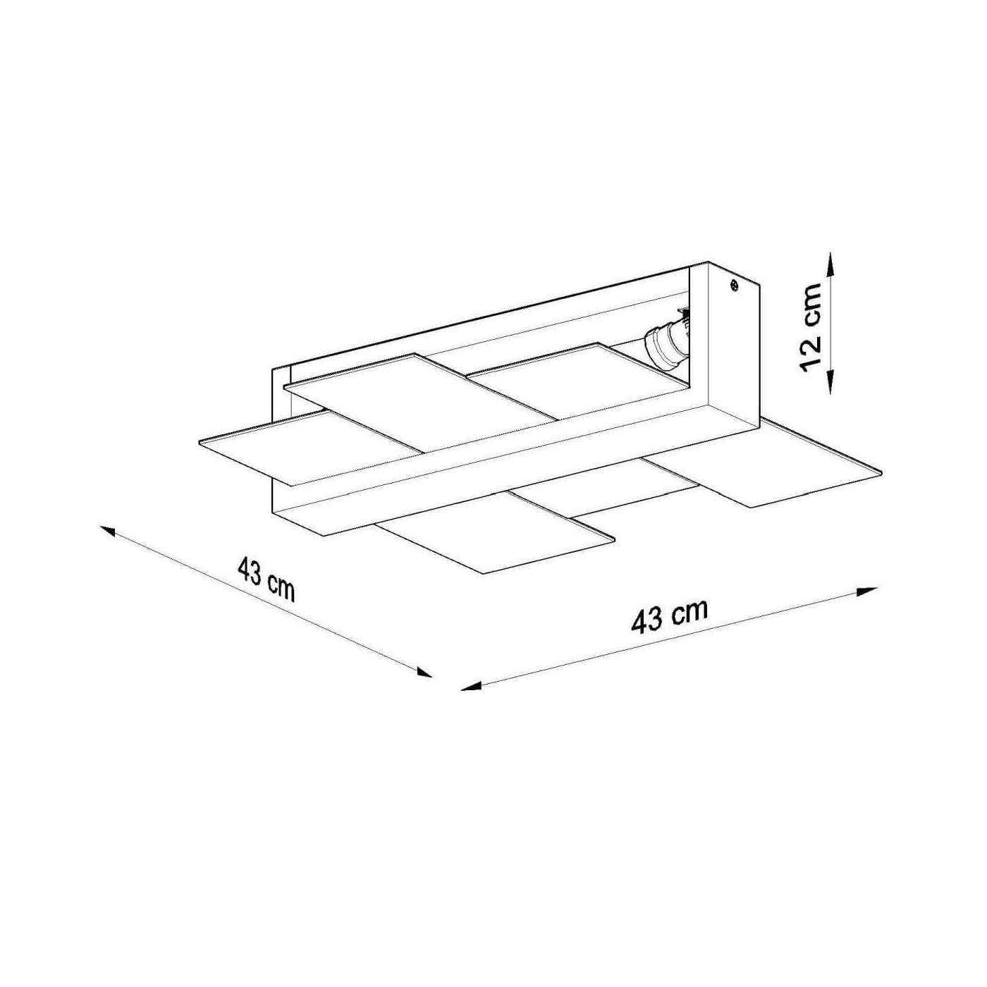 Plafon Feniks 2 Naturalne Drewno SL.0076 Sollux