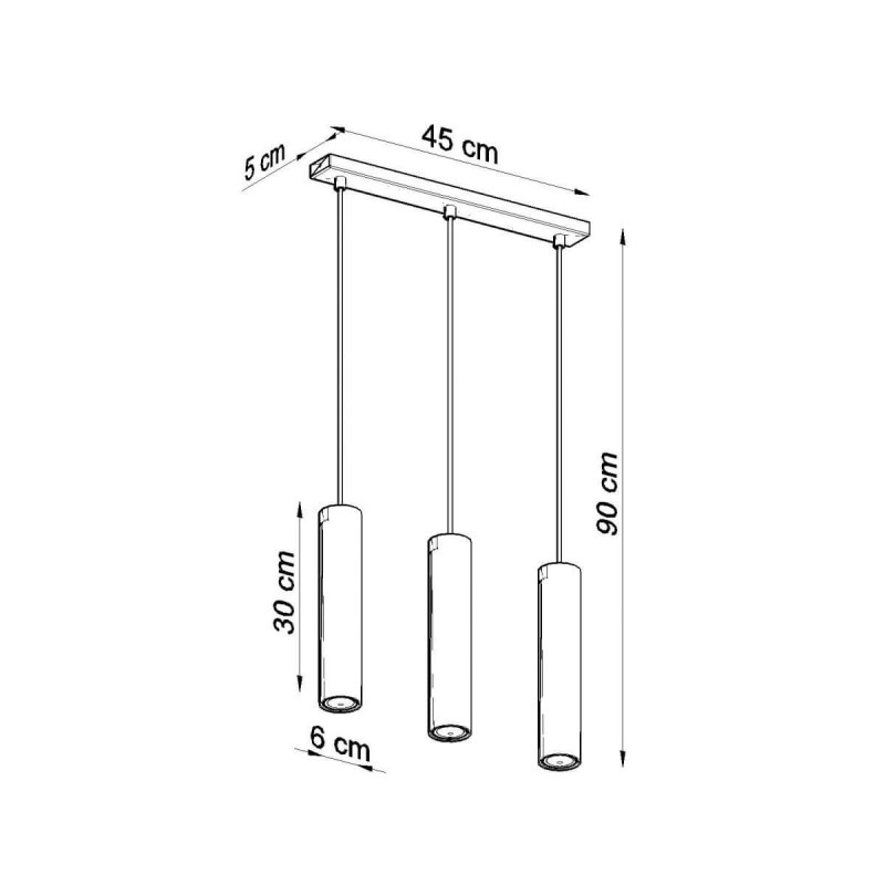 Lampa Wisząca Lagos 3 Biały SL.0325 Sollux