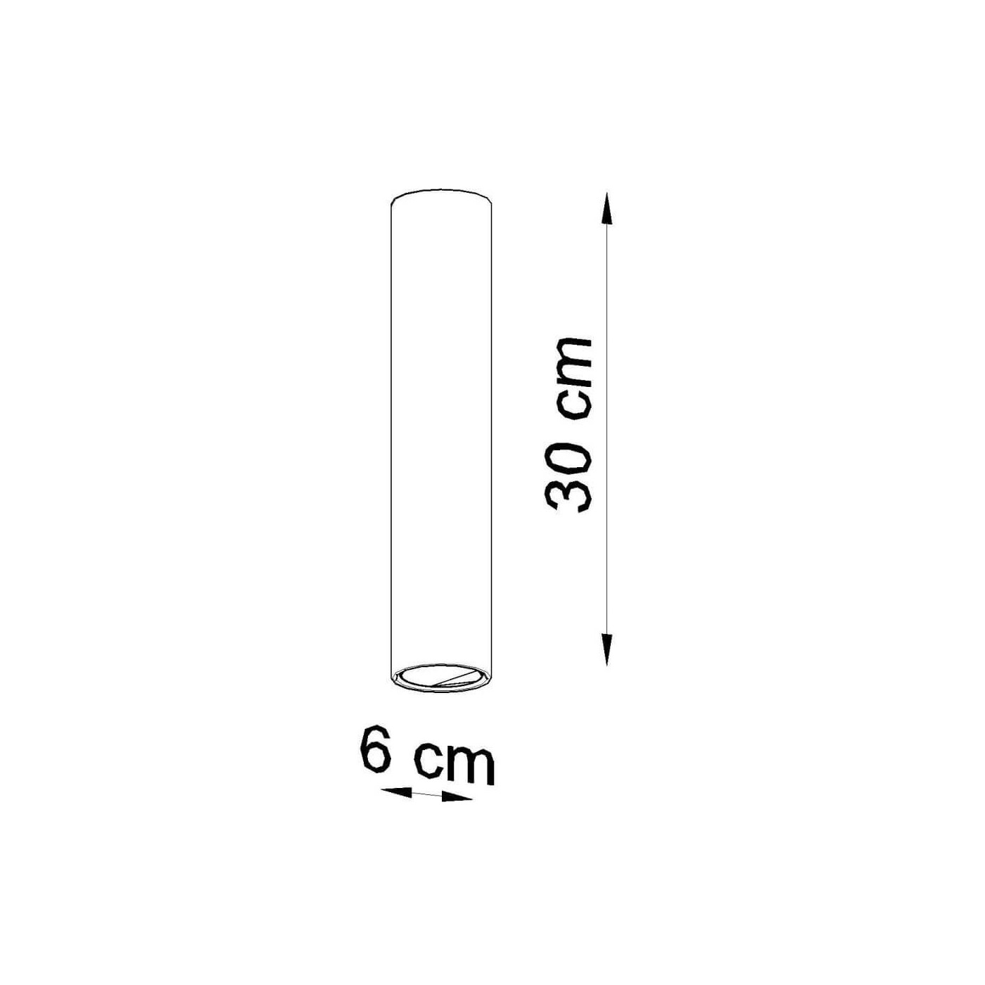 Plafon Lagos 30 Czarny SL.0436 Sollux