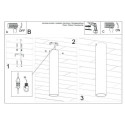 Plafon Lagos 30 Czarny SL.0436 Sollux