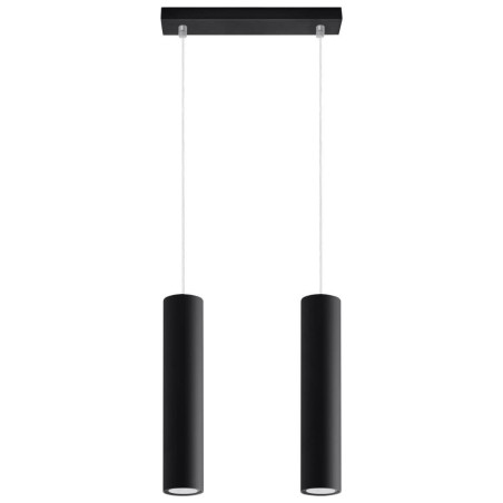 Lampa Wisząca Lagos 2 Czarny SL.0328 Sollux