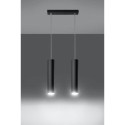 Lampa Wisząca Lagos 2 Czarny SL.0328 Sollux
