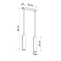 Lampa Wisząca Lagos 2 Czarny SL.0328 Sollux