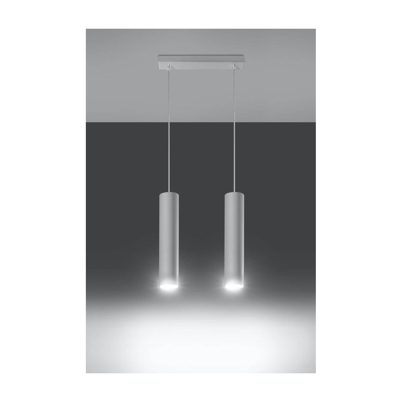 Lampa Wisząca Lagos 2 Biały SL.0324 Sollux
