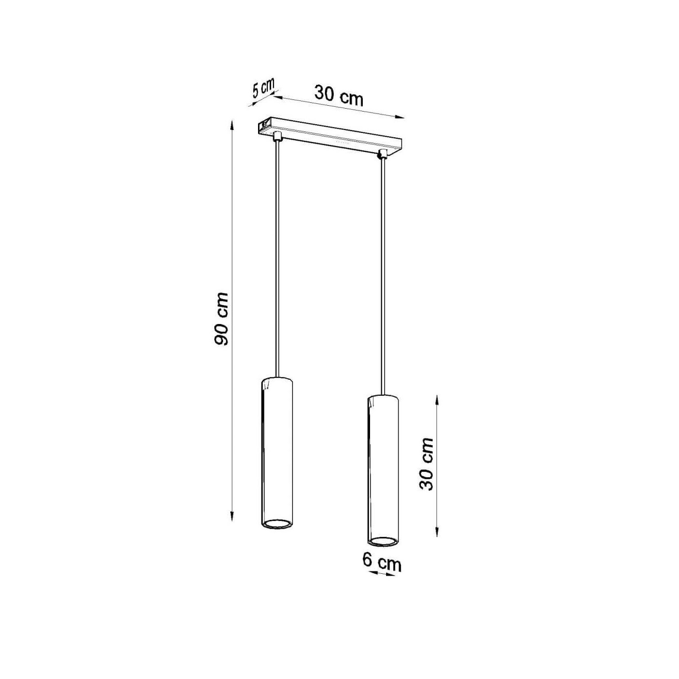 Lampa Wisząca Lagos 2 Biały SL.0324 Sollux