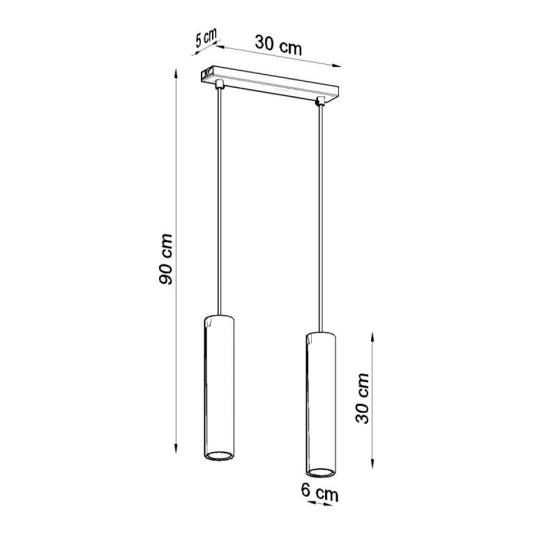 Lampa Wisząca Lagos 2 Biały SL.0324 Sollux