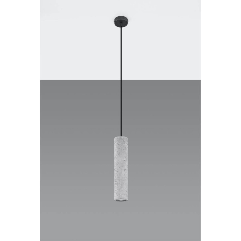 Lampa Wisząca Luvo 1 Szary/Czarny SL.0653 Sollux