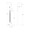 Bateria Wannowa Illusion II Wolnostojąca Czarny Mat BW-III-CZ Besco