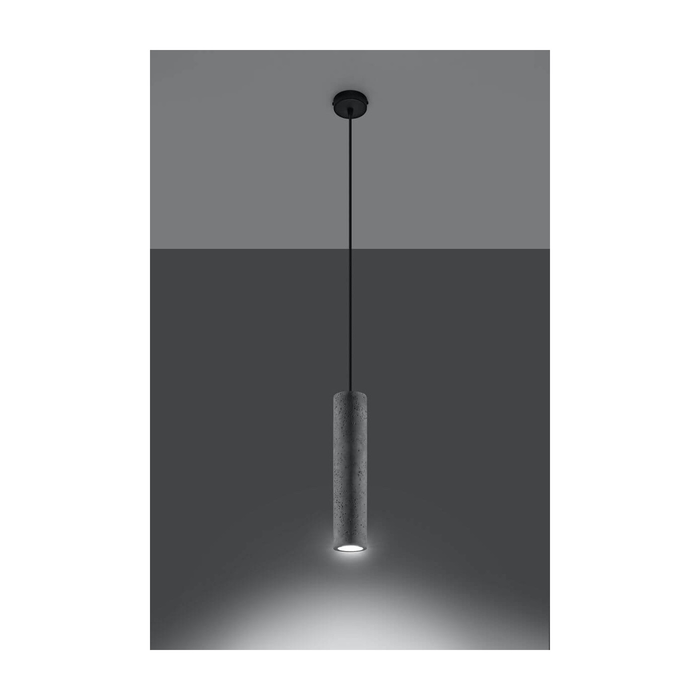 Lampa Wisząca Luvo 1 Szary/Czarny SL.0653 Sollux