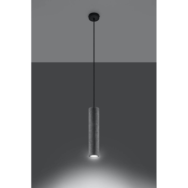 Lampa Wisząca Luvo 1 Szary/Czarny SL.0653 Sollux