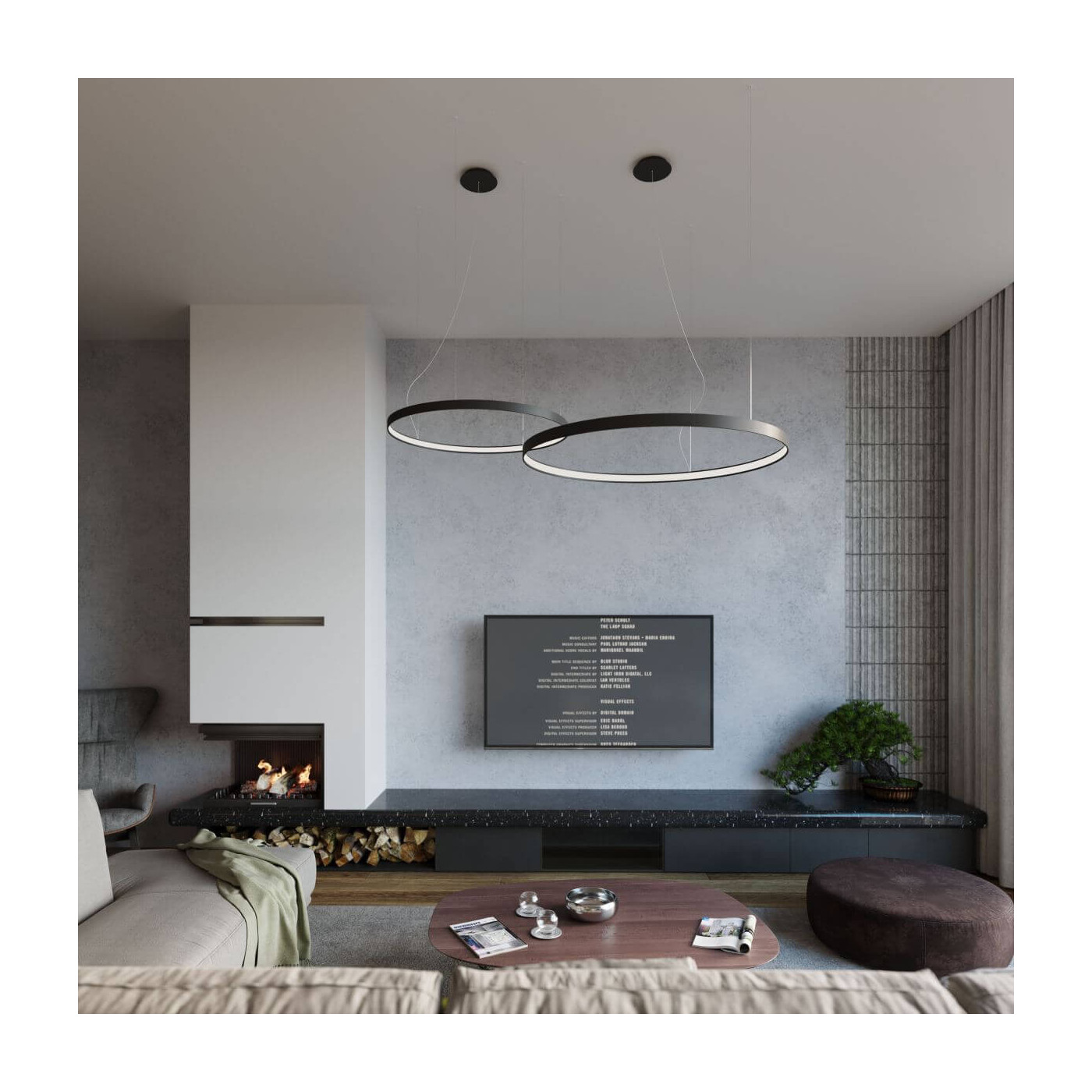 Żyrandol Rio 78 Czarny LED 3000K TH.101 Sollux