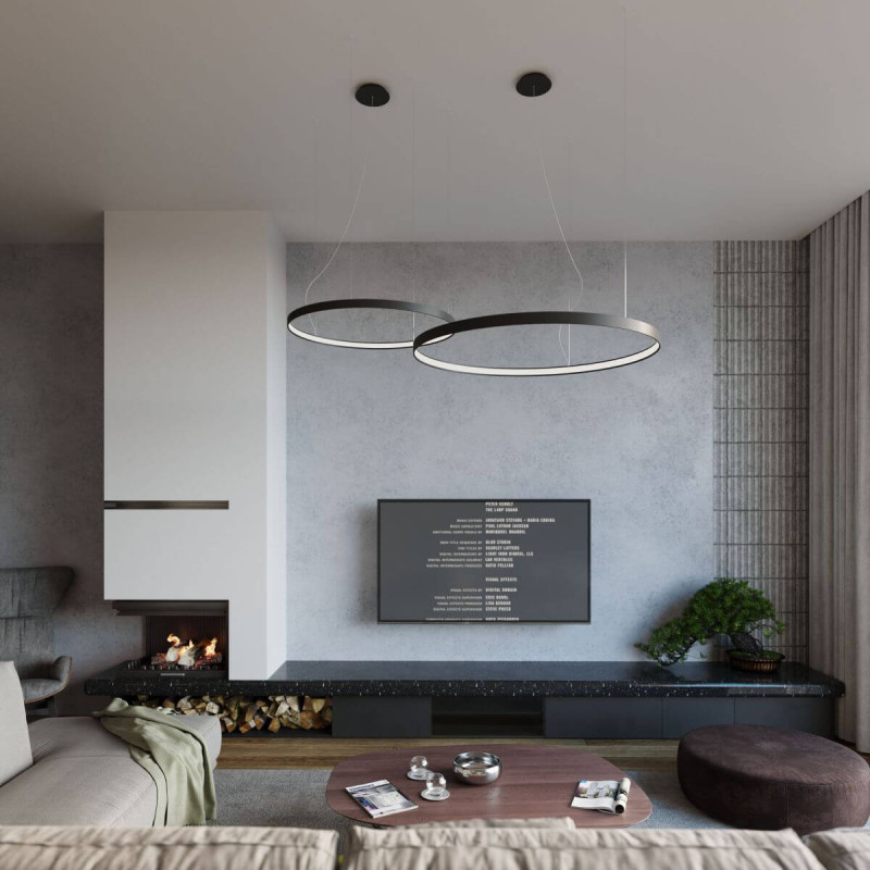 Żyrandol Rio 78 Czarny LED 3000K TH.101 Sollux
