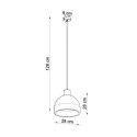 Lampa Wisząca Szary Damaso SL.0281 Sollux
