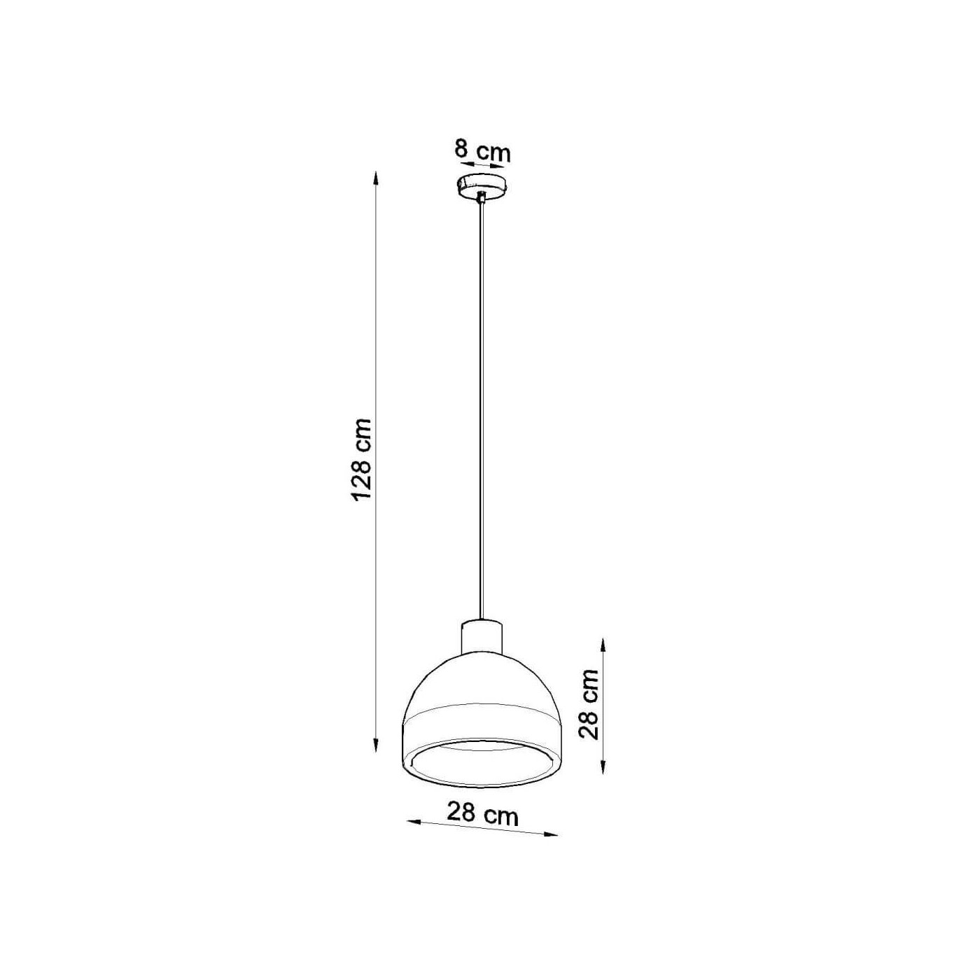 Lampa Wisząca Szary Damaso SL.0281 Sollux