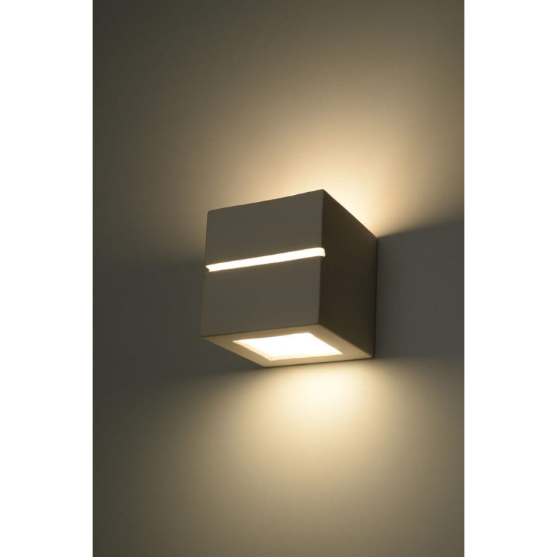 Kinkiet Ceramiczny Leo Line Biały SL.0230 Sollux